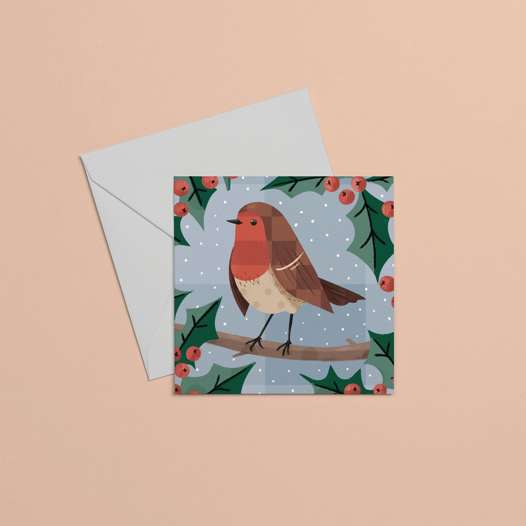 Robin Christmas Card - PaperPaintPixels