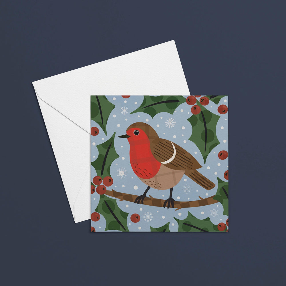 Robin Christmas Card - PaperPaintPixels