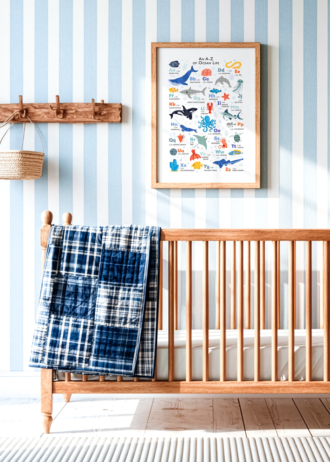 A to Z of the Sea, an Ocean Animals Alphabet Print