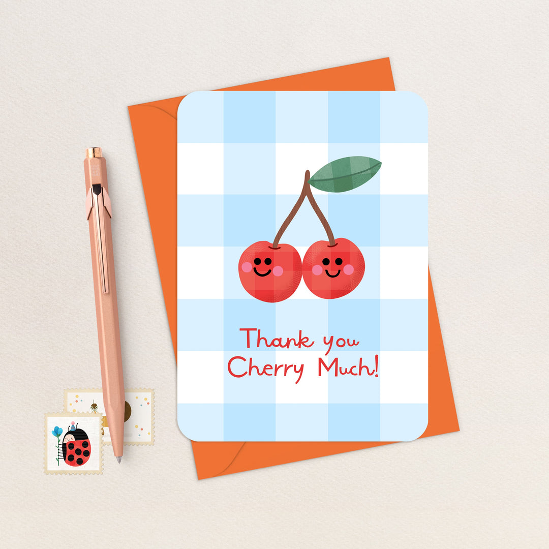 Thank You Cherry Much Card, Cute Funny Thank You Card