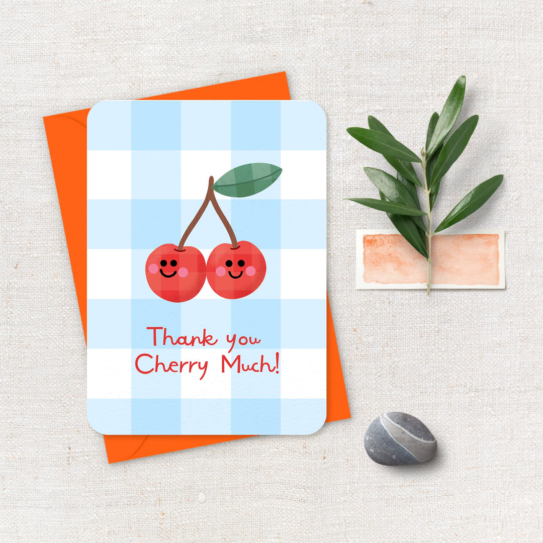 Thank You Cherry Much Card, Cute Funny Thank You Card