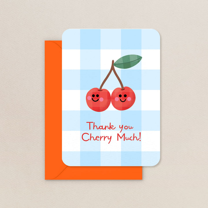 Thank You Cherry Much Card, Cute Funny Thank You Card