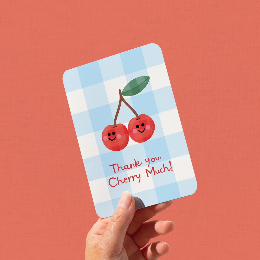Thank You Cherry Much Card, Cute Funny Thank You Card