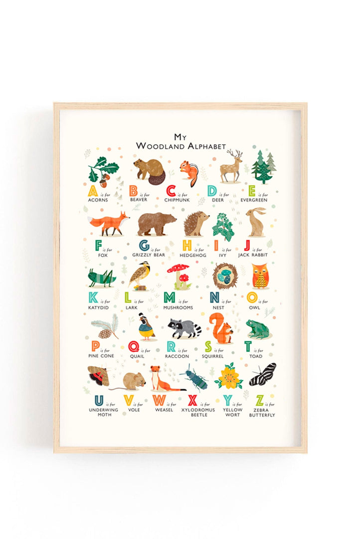 The Whispering Oak Woodland Alphabet - PaperPaintPixels