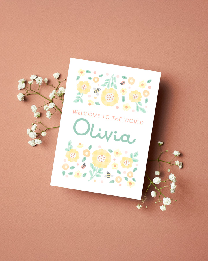 The Wildflower Welcome Card - PaperPaintPixels