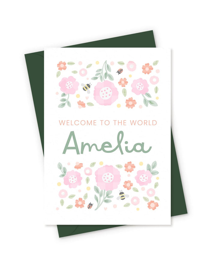 The Wildflower Welcome Card - PaperPaintPixels