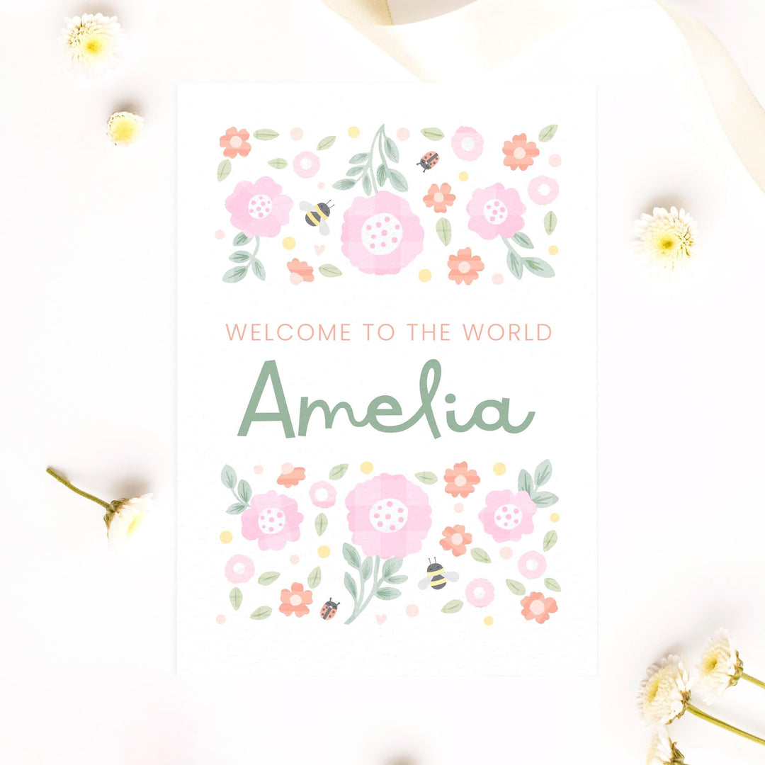 The Wildflower Welcome Card - PaperPaintPixels