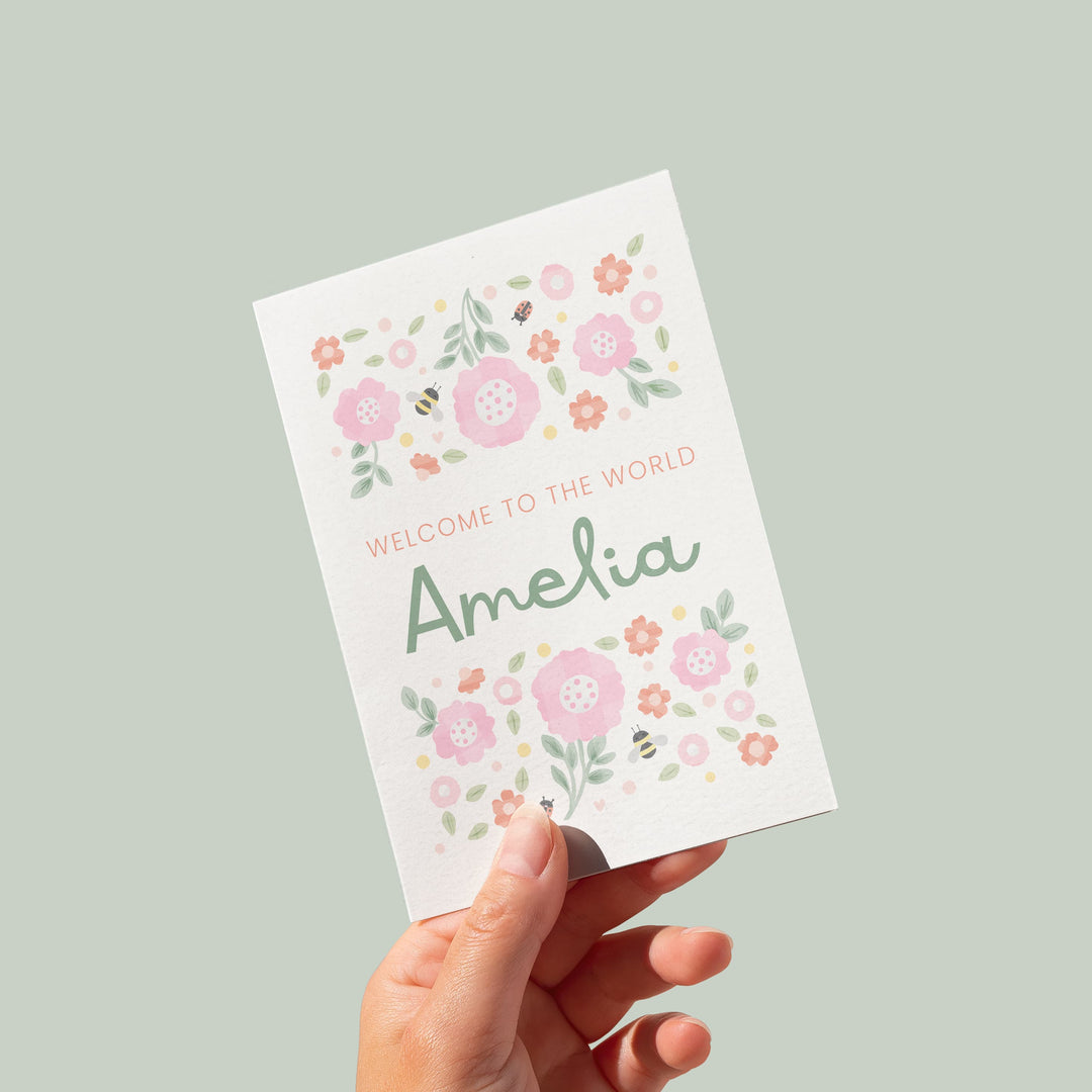 The Wildflower Welcome Card - PaperPaintPixels