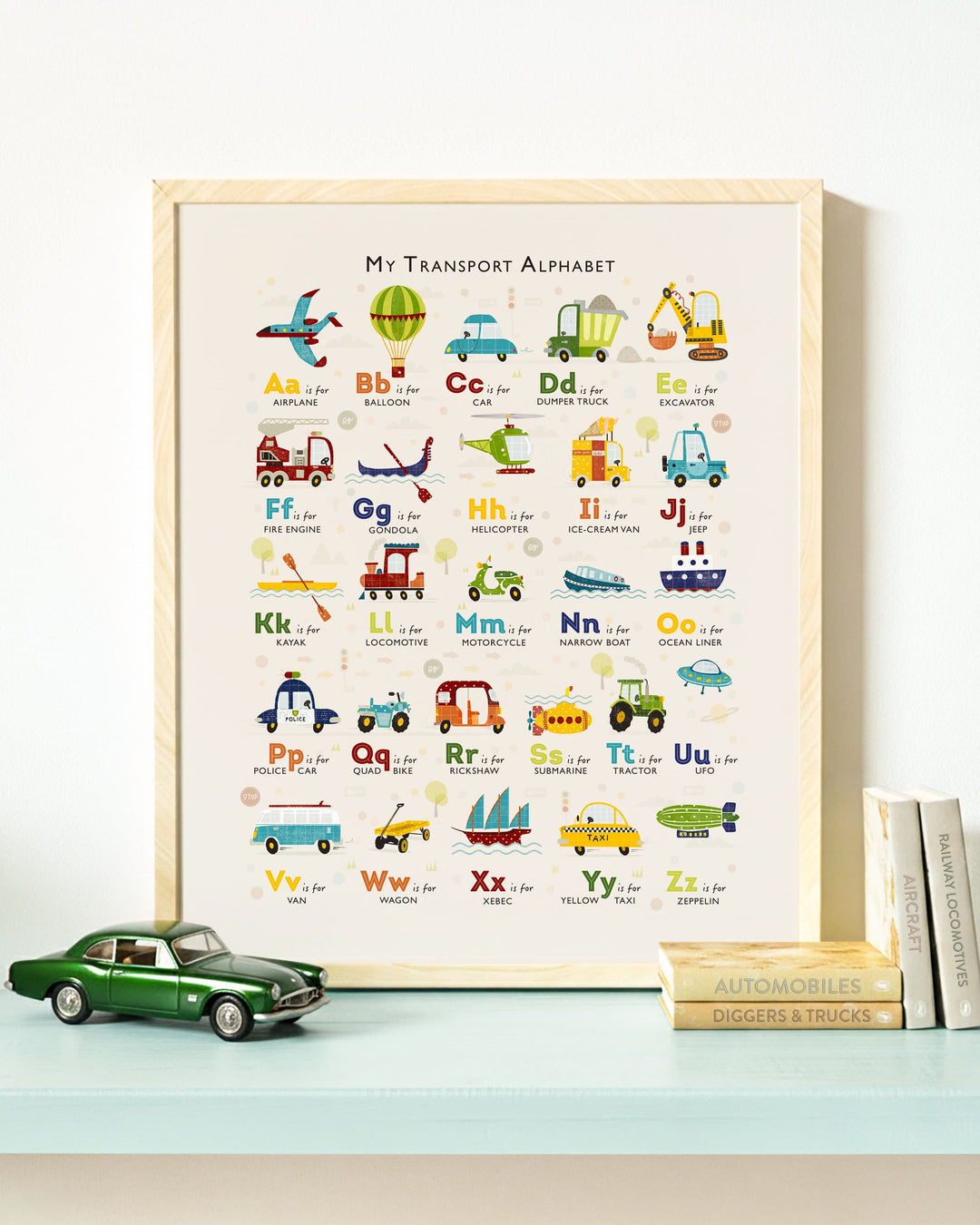 Transport &amp; Vehicle Alphabet Print