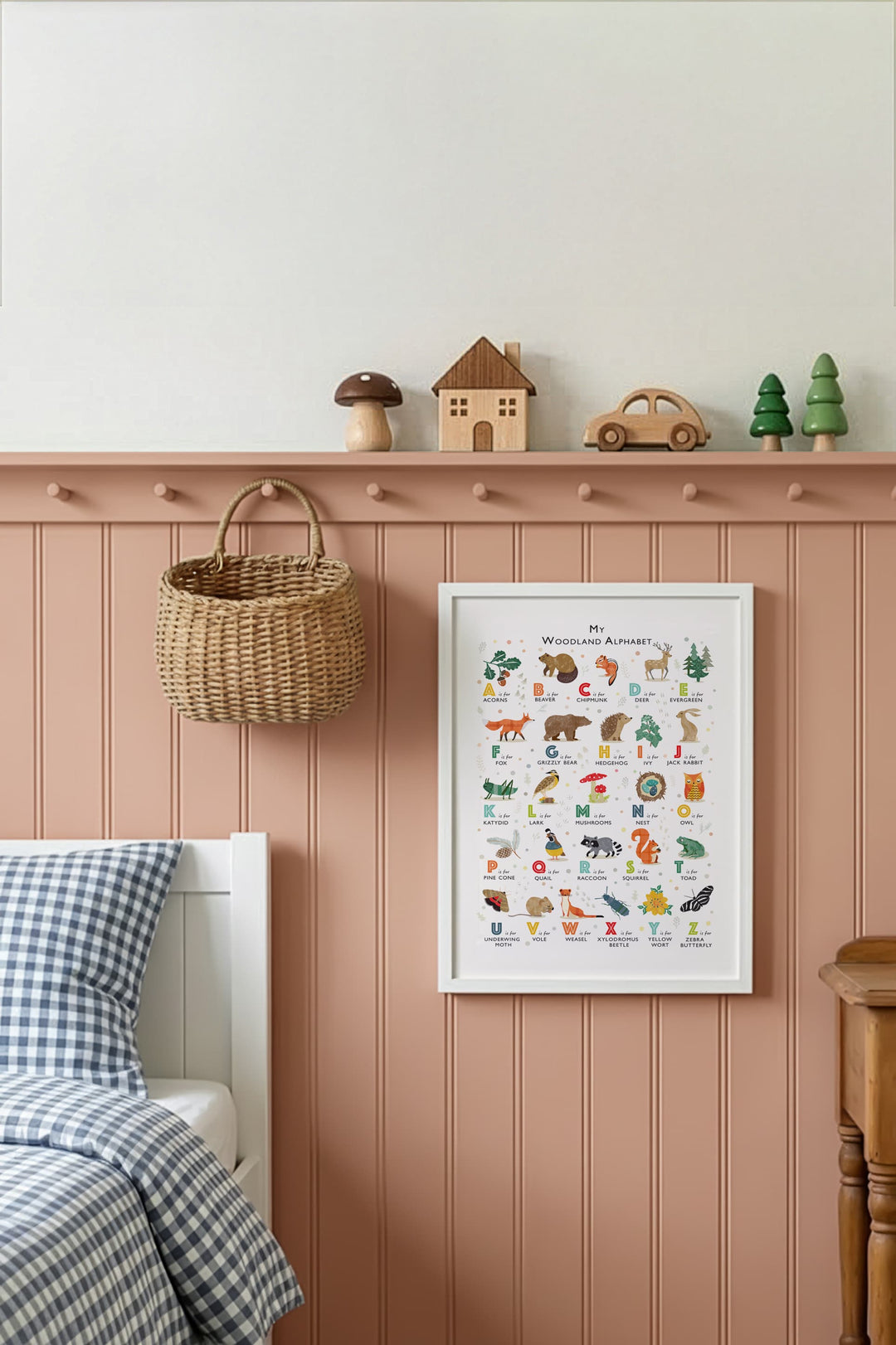 Forest Alphabet Print — Nature ABC Wall Art for Children&