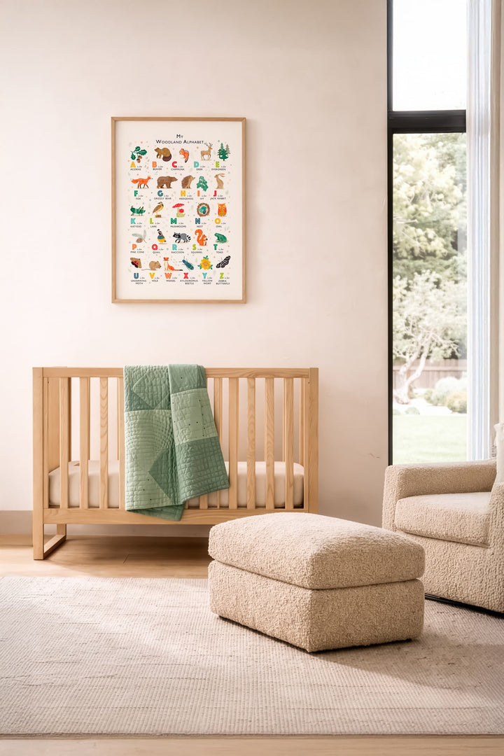 Forest Alphabet Print — Nature ABC Wall Art for Children&