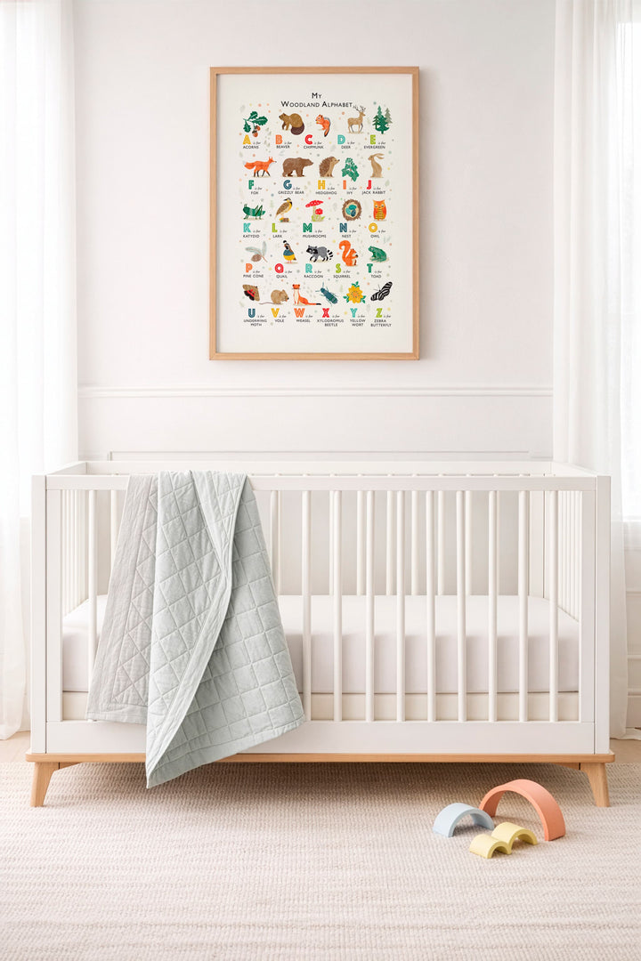 Forest Alphabet Print — Nature ABC Wall Art for Children&