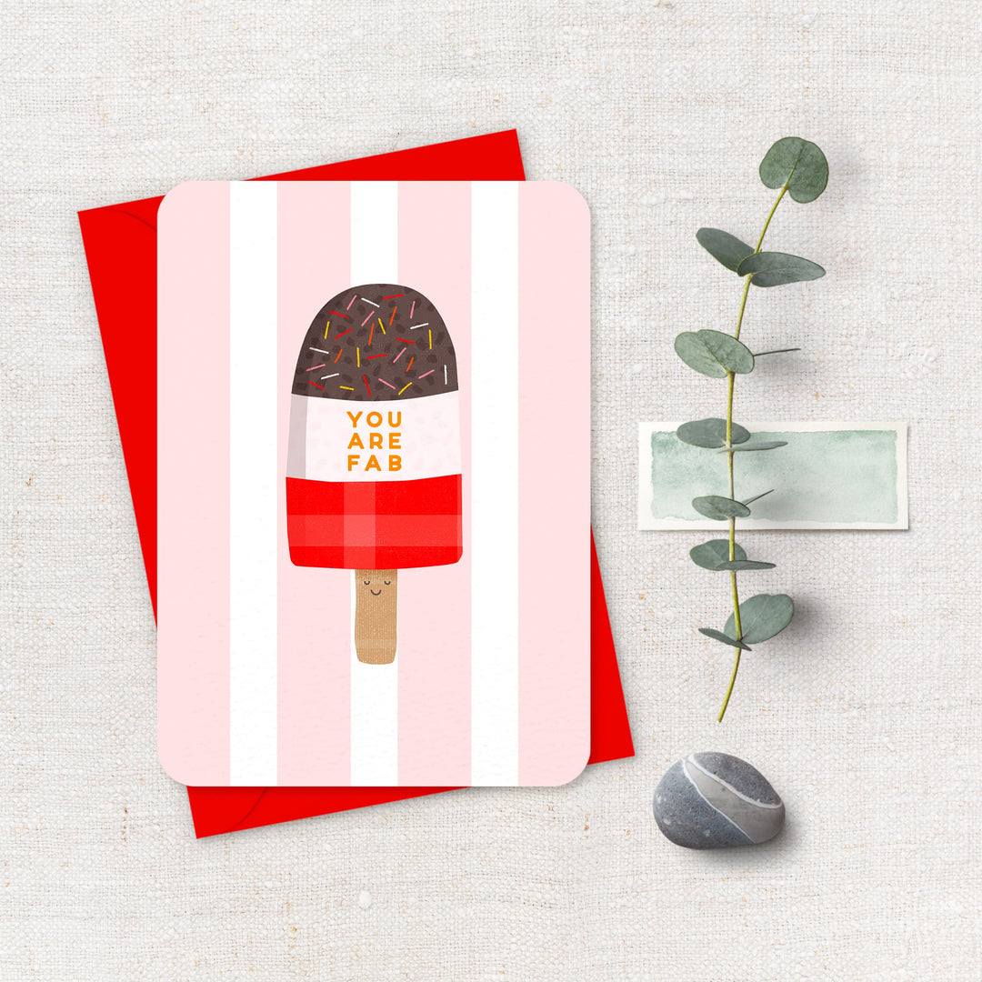 You Are Fab Card, Cute Ice Lolly Birthday Card