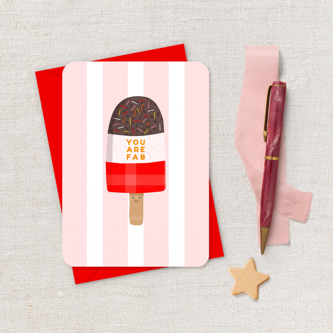 You Are Fab Card, Cute Ice Lolly Birthday Card