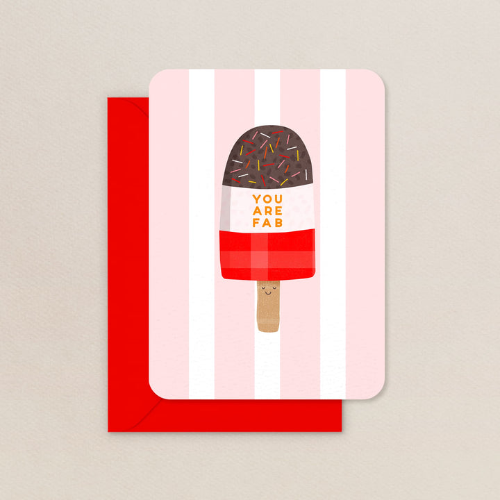 You Are Fab Card, Cute Ice Lolly Birthday Card