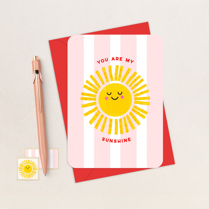 You Are My Sunshine Card, Cute Sun Greeting Card
