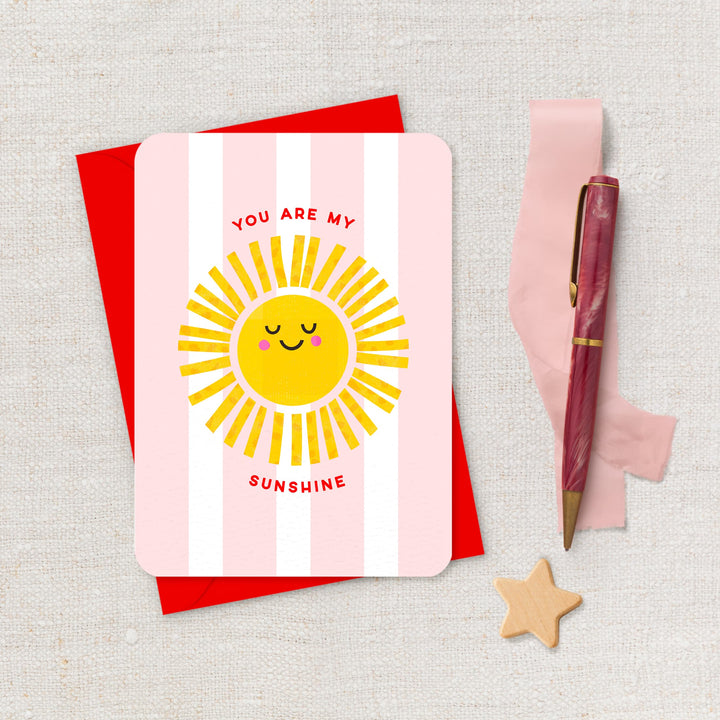 You Are My Sunshine Card, Cute Sun Greeting Card