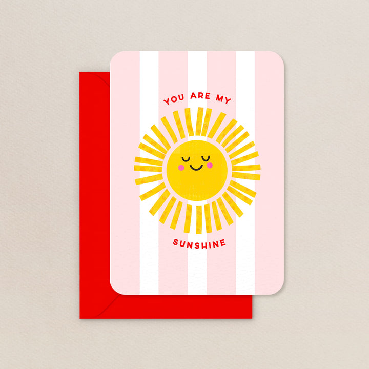 You Are My Sunshine Card, Cute Sun Greeting Card