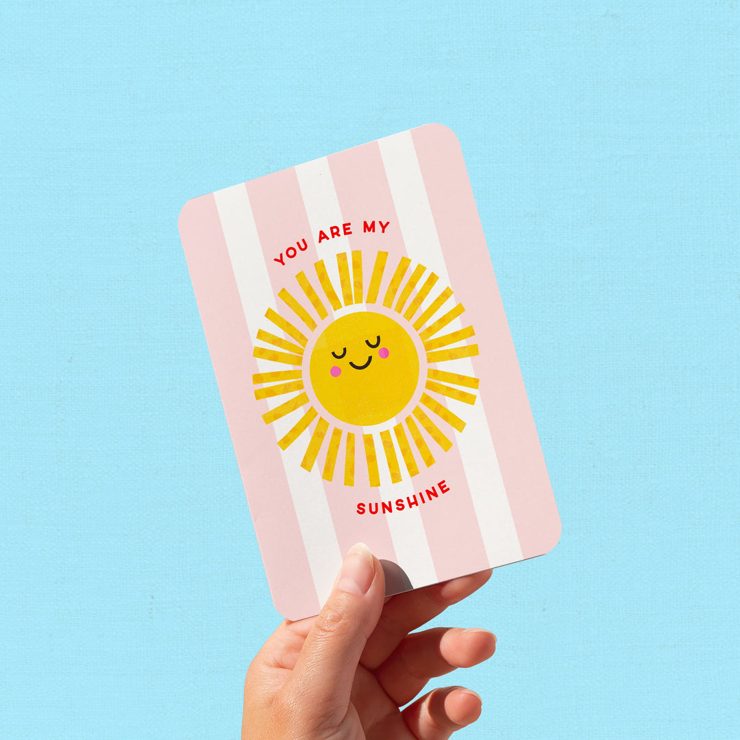 You Are My Sunshine Card, Cute Sun Greeting Card