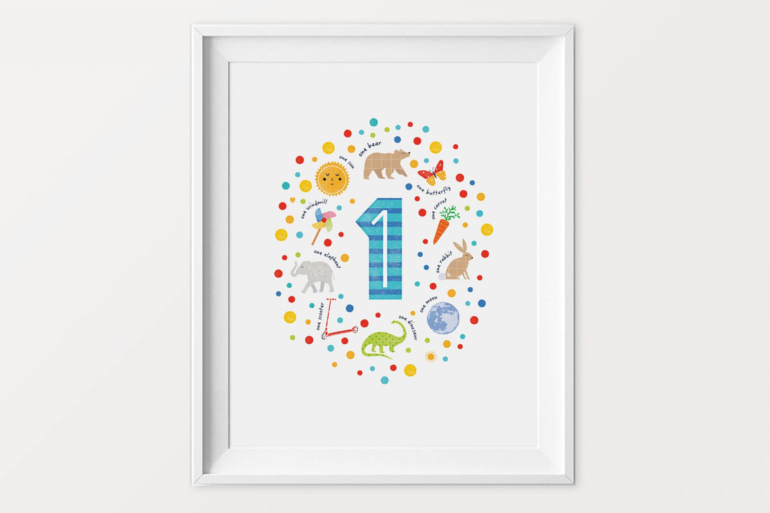 Set of 123 Numbers Prints - PaperPaintPixels