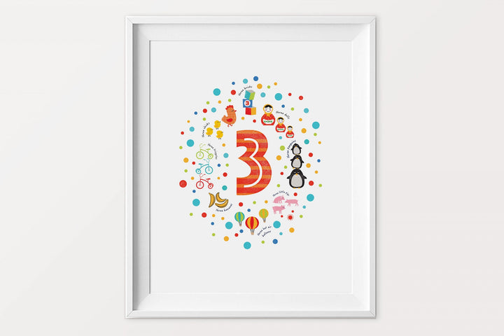 Set of 123 Numbers Prints - PaperPaintPixels