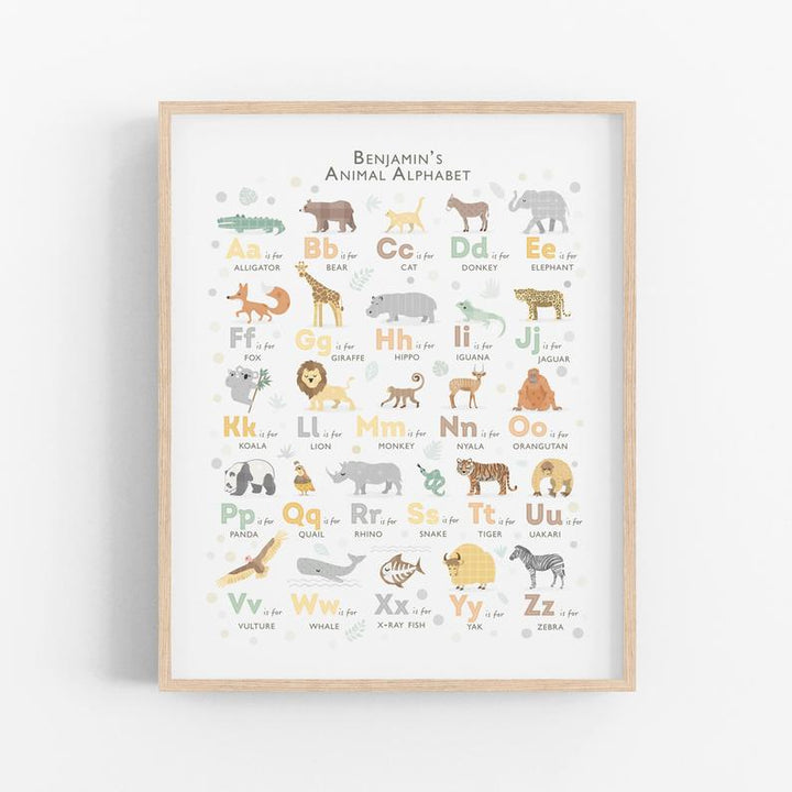 Personalised Safari Animals Nursery Decor Set - PaperPaintPixels