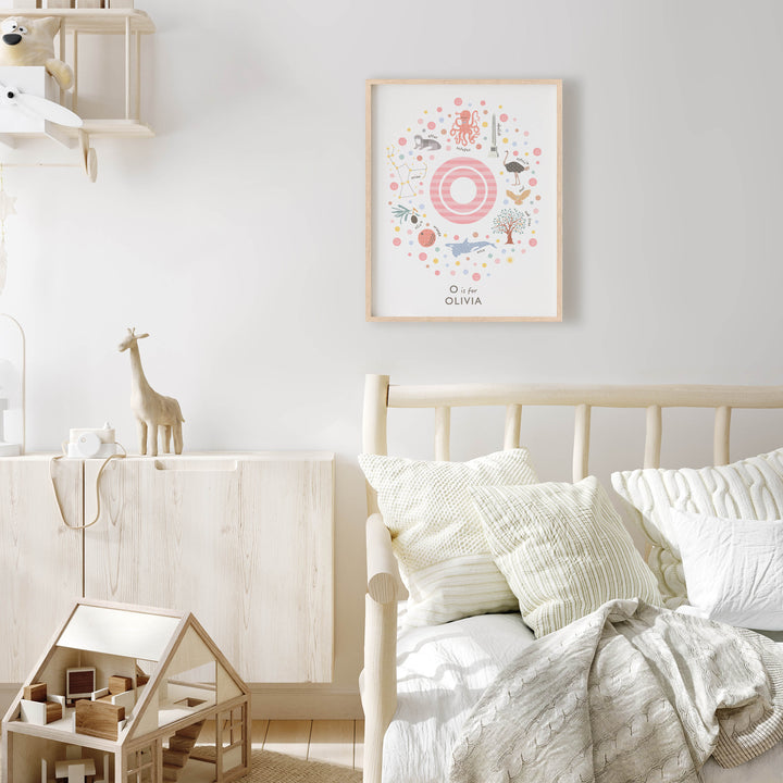 Girls Initial Letter O Print - PaperPaintPixels