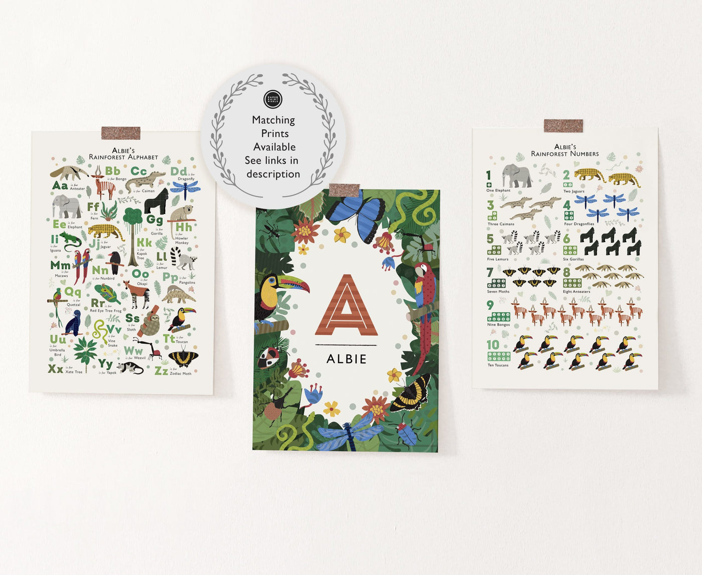 Jungle Alphabet Print - PaperPaintPixels