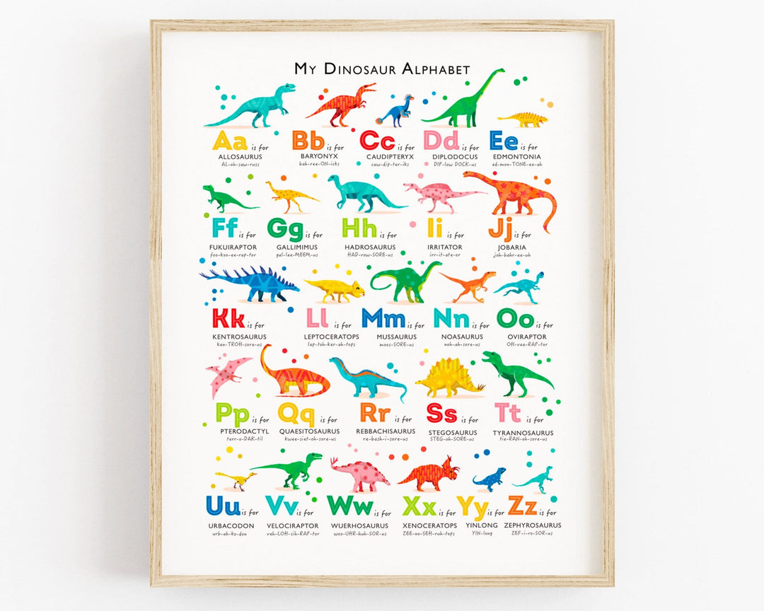 A Cheerful Prehistoric A - Z - PaperPaintPixels