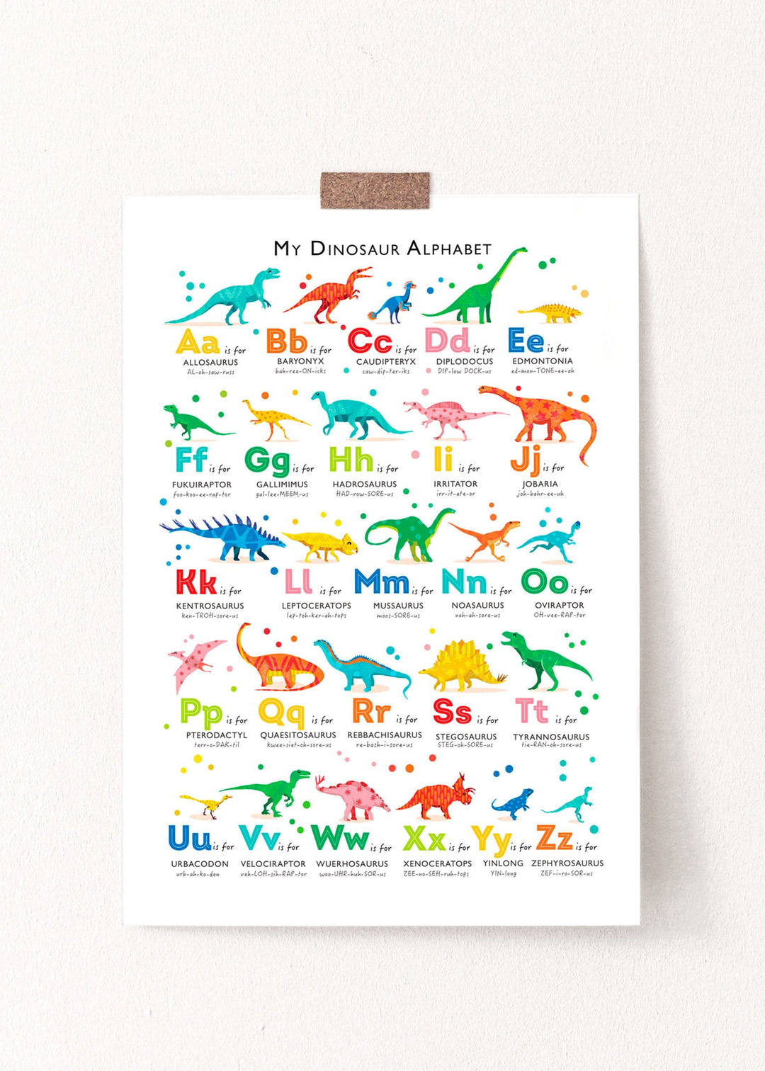 A Cheerful Prehistoric A - Z - PaperPaintPixels