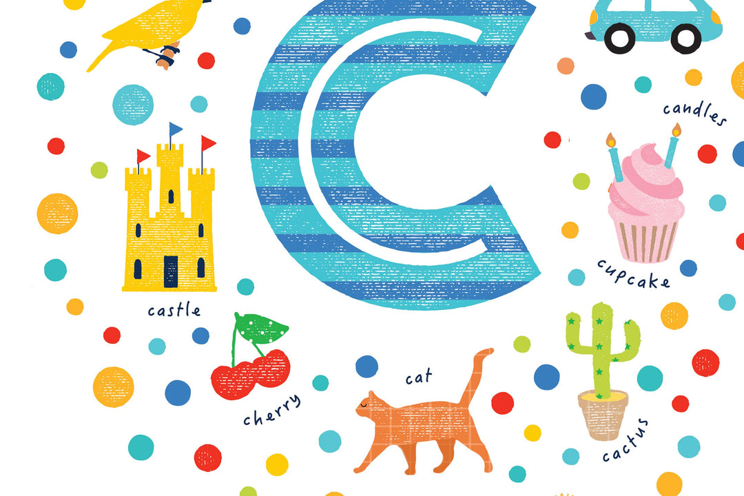 Nursery Decor Letter Prints - ABC - PaperPaintPixels
