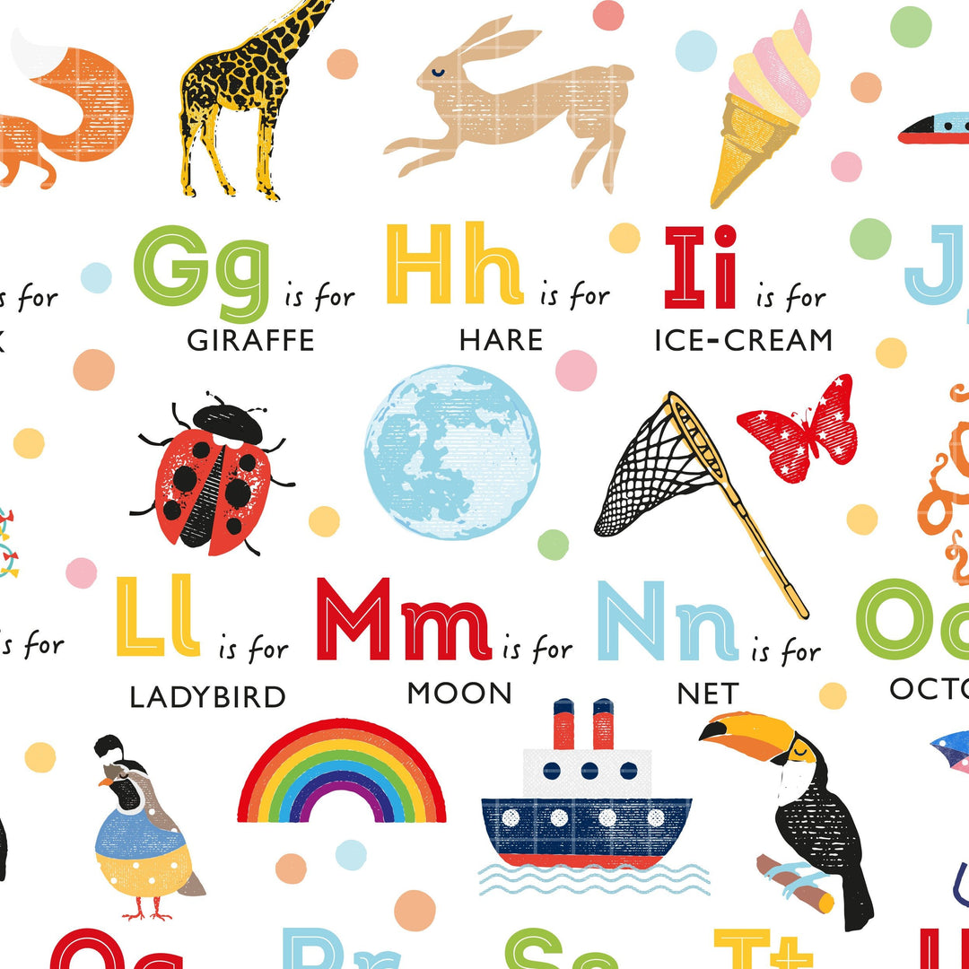 Bright Alphabet Print and Numbers Print Set - PaperPaintPixels