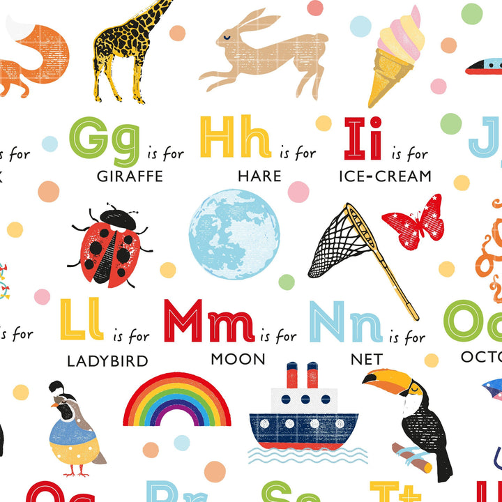 Bright Alphabet Print and Numbers Print Set - PaperPaintPixels
