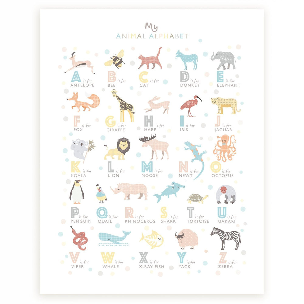 Animal Alphabet Poster - S is for Shark - PaperPaintPixels