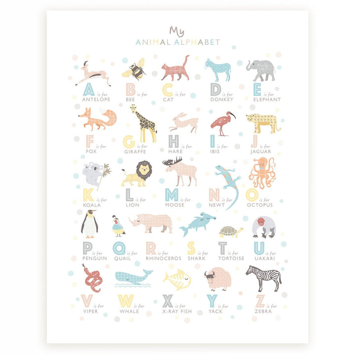 Animal Alphabet Poster - S is for Shark - PaperPaintPixels