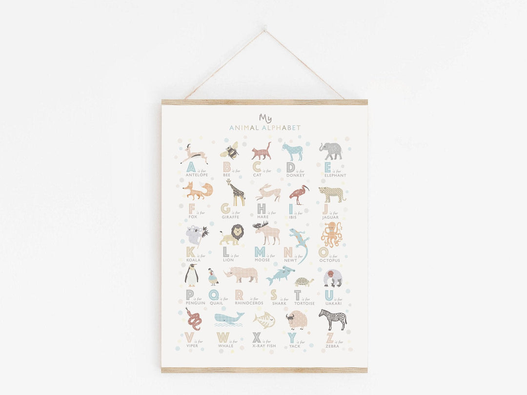 Animal Alphabet Poster - S is for Shark - PaperPaintPixels