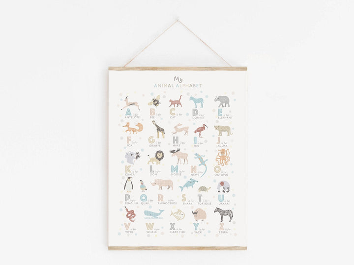 Animal Alphabet Poster - S is for Shark - PaperPaintPixels