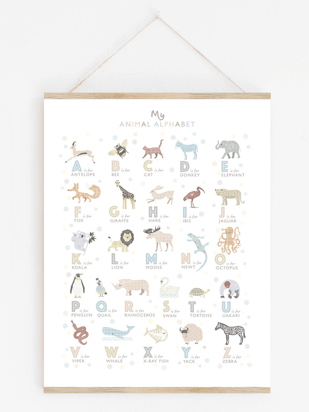 Animal Alphabet Print, S is for Swan - PaperPaintPixels