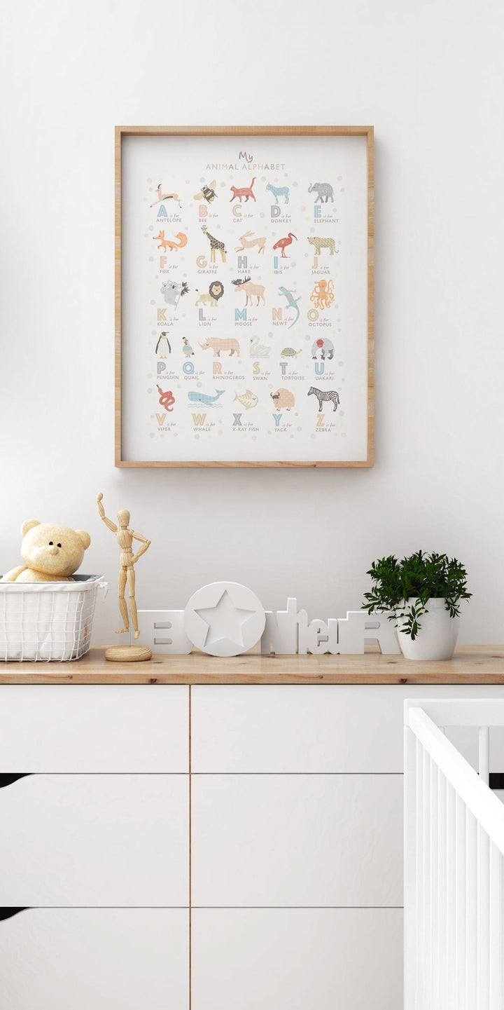 Animal Alphabet Print, S is for Swan - PaperPaintPixels