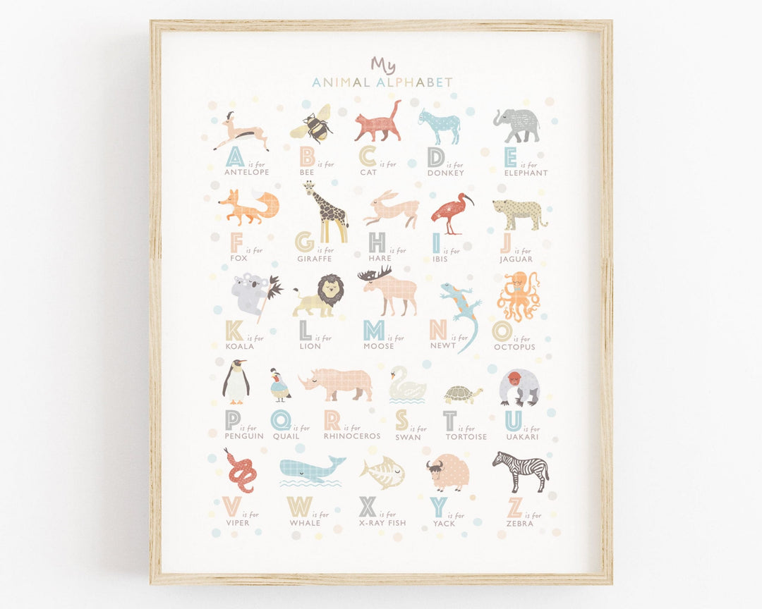 Animal Alphabet Print, S is for Swan - PaperPaintPixels