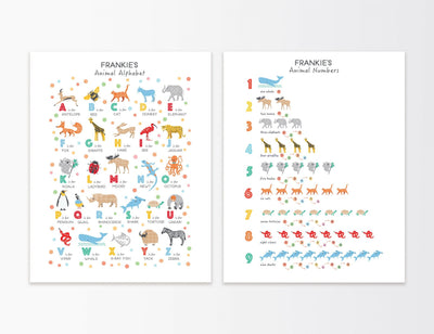 Animal Alphabet Nursery Art Set - PaperPaintPixels