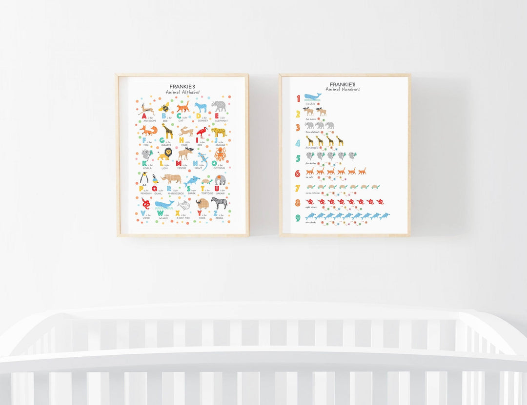 Animal Alphabet Nursery Art Set - PaperPaintPixels