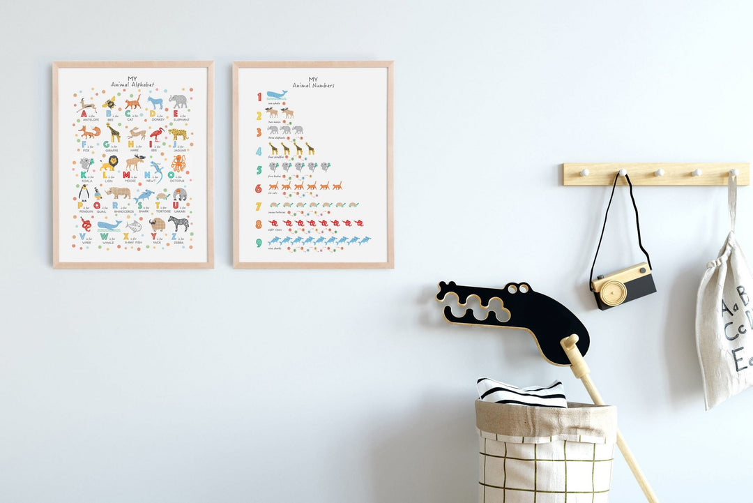 Animal Alphabet Nursery Art Set - PaperPaintPixels