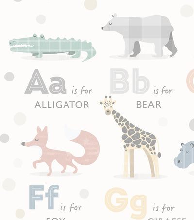 Grey Animal Alphabet & Numbers Print Set - PaperPaintPixels