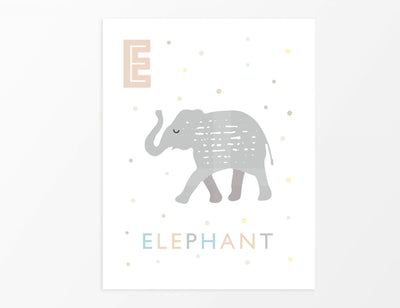 Neutral ABC Animals Print Set - PaperPaintPixels