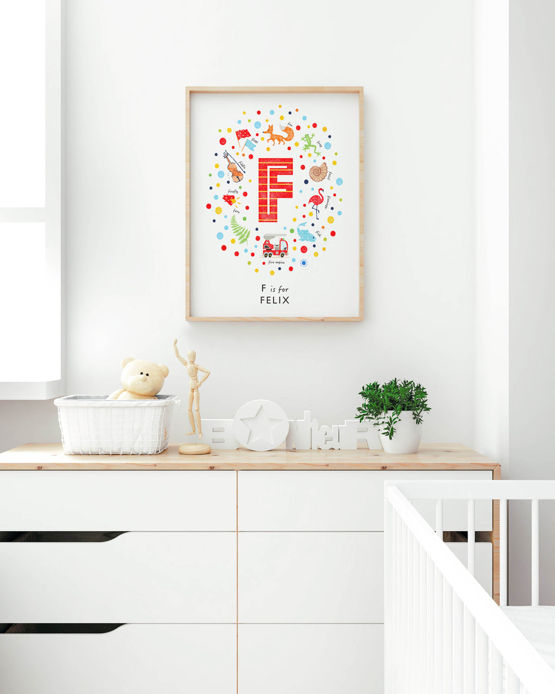 Boys Initial Letter F Print - PaperPaintPixels