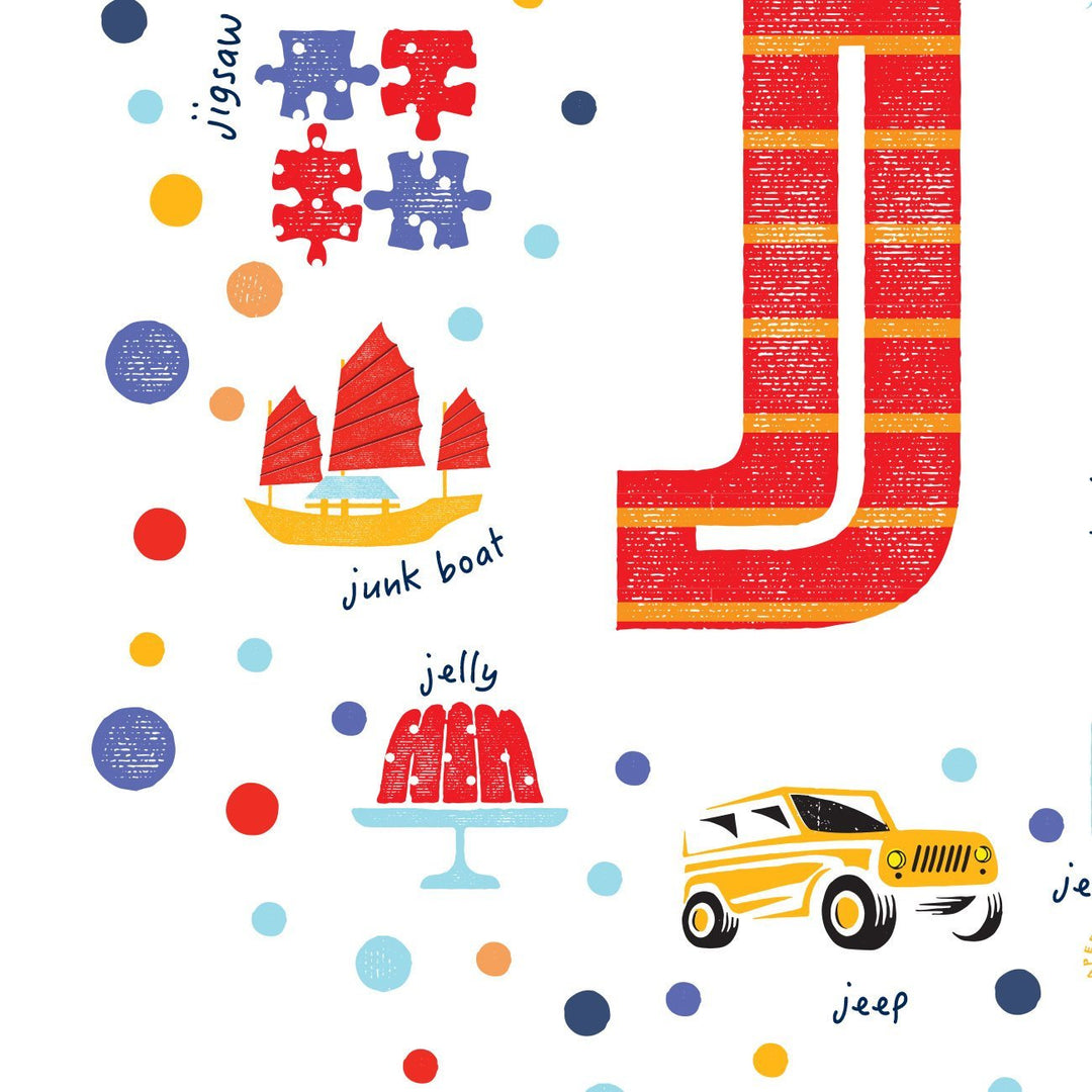 Boys Initial Letter J Print - PaperPaintPixels