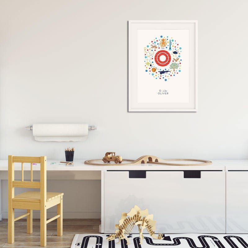 Boys Initial Letter O Print - PaperPaintPixels