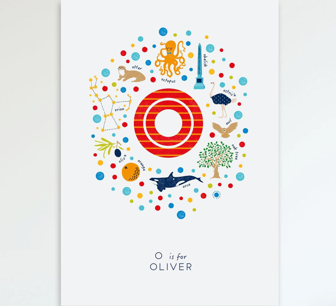 Boys Initial Letter O Print - PaperPaintPixels