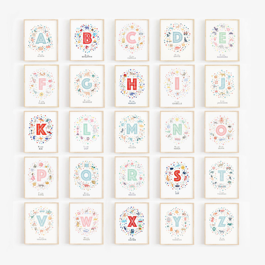 Boys Initial Letter O Print - PaperPaintPixels
